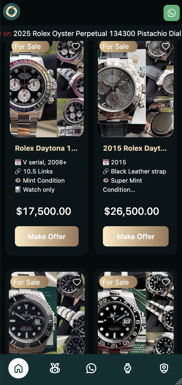 TM Auction House app screen