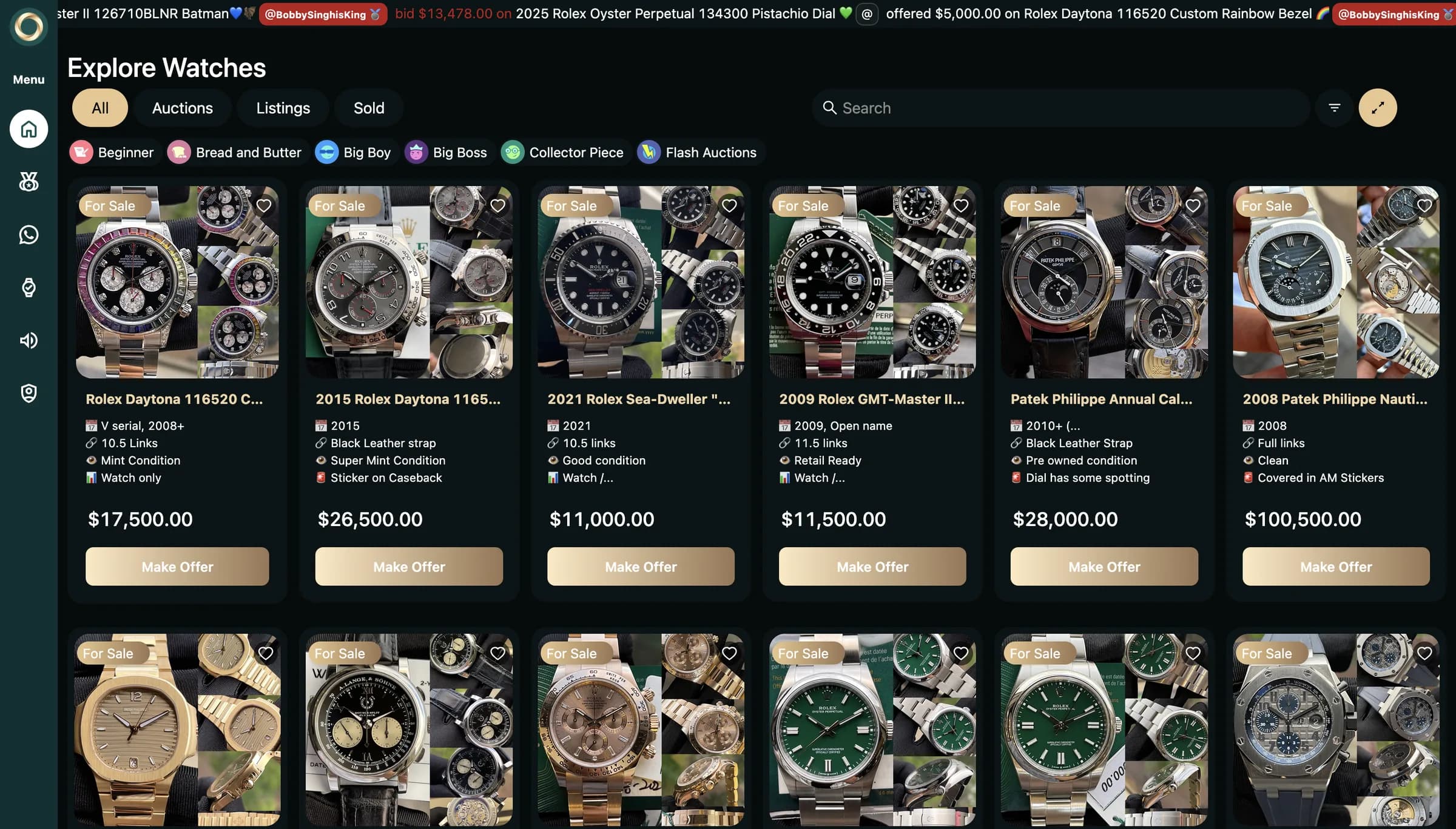 TM Auction House interface