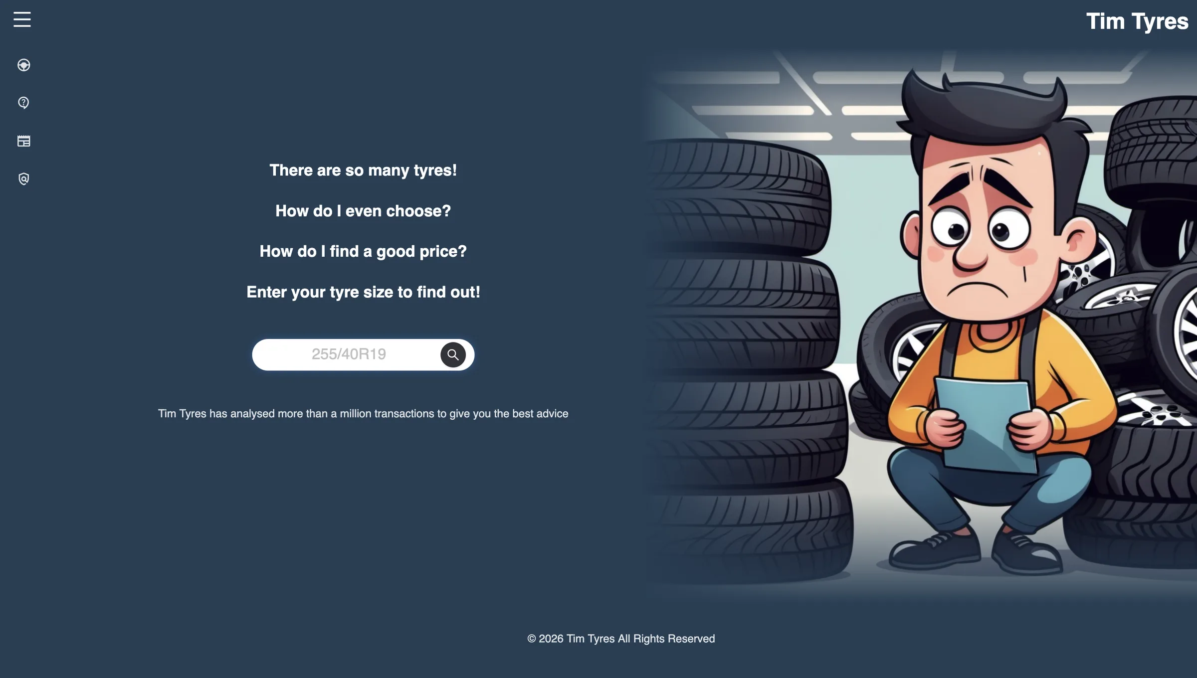 Tim Tyres interface